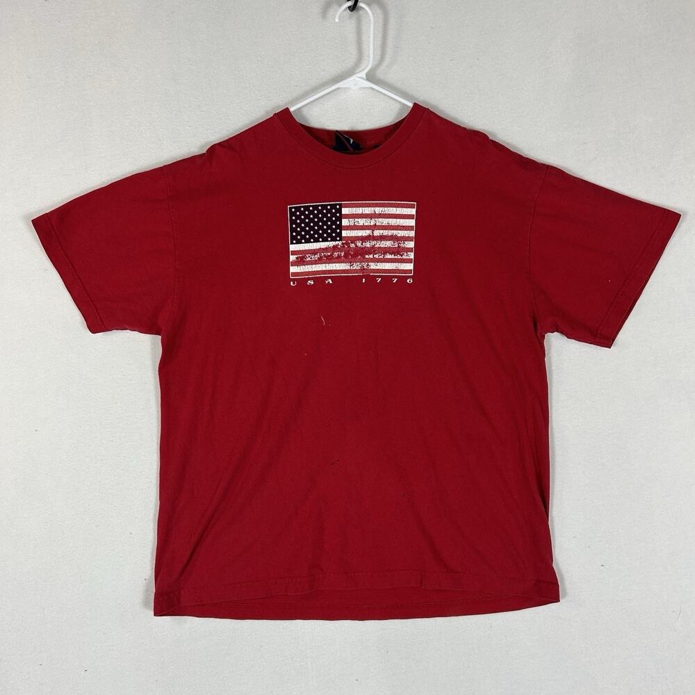 Vintage Spirit Of America T-Shirt Mens XL Summer July 4th US Flag Made in USA